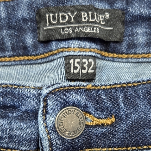 Judy Blue Tapered Slim Fit Jeans Dark Wash Stretch Mid Rise JB82128DK - Picture 7 of 9